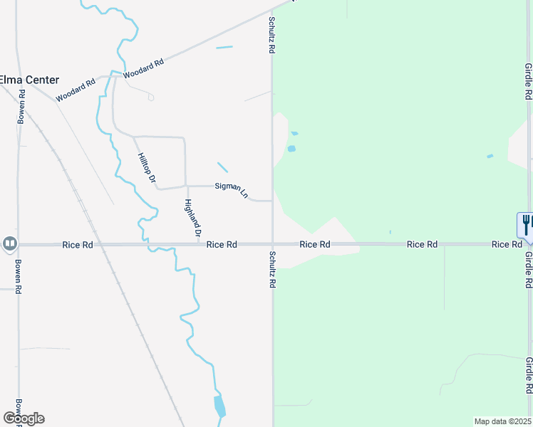 map of restaurants, bars, coffee shops, grocery stores, and more near 716 Schultz Road in Elma Center
