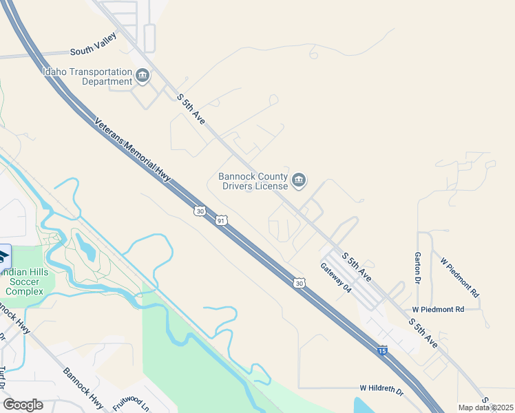 map of restaurants, bars, coffee shops, grocery stores, and more near 4783 South 5th Avenue in Pocatello
