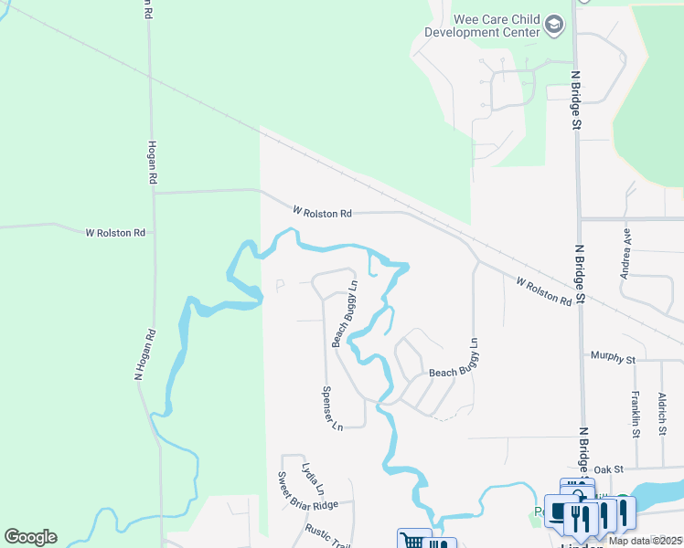 map of restaurants, bars, coffee shops, grocery stores, and more near 853 Clark Lane in Linden