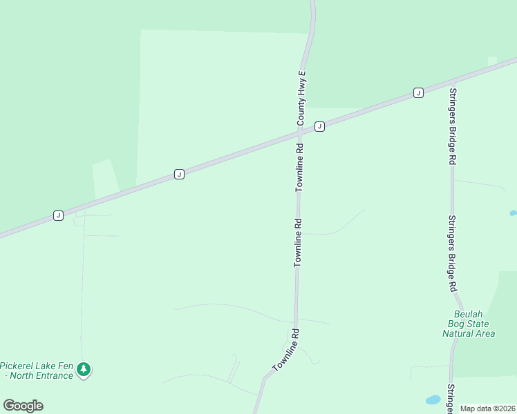 map of restaurants, bars, coffee shops, grocery stores, and more near W2581 County Road J in East Troy