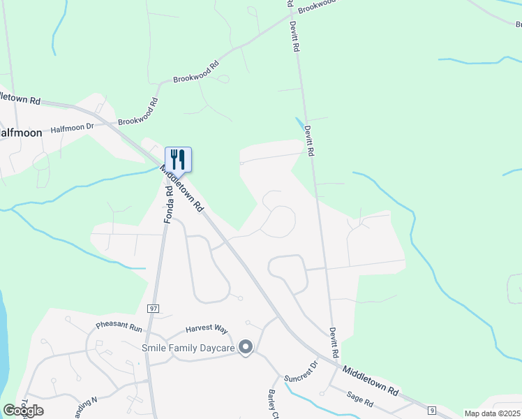 map of restaurants, bars, coffee shops, grocery stores, and more near 14n Birch Glen Drive in Waterford