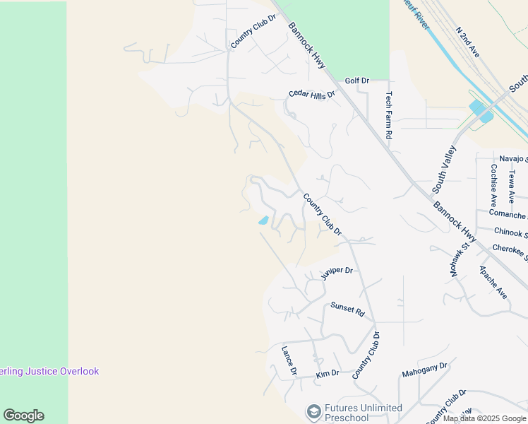 map of restaurants, bars, coffee shops, grocery stores, and more near 1420 Cedar Lake Road in Pocatello