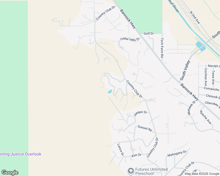 map of restaurants, bars, coffee shops, grocery stores, and more near 1420 Cedar Lake Rd in Pocatello