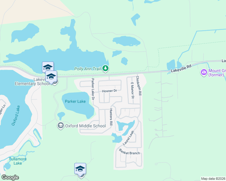 map of restaurants, bars, coffee shops, grocery stores, and more near 392 Hunters Rill in Oakland County