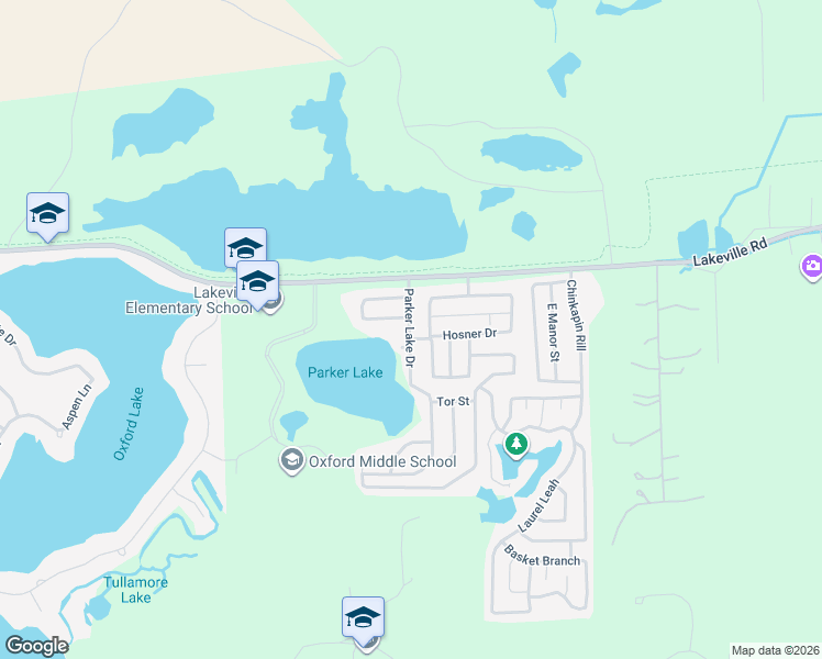 map of restaurants, bars, coffee shops, grocery stores, and more near 1940 Lakeville Road in Oakland County