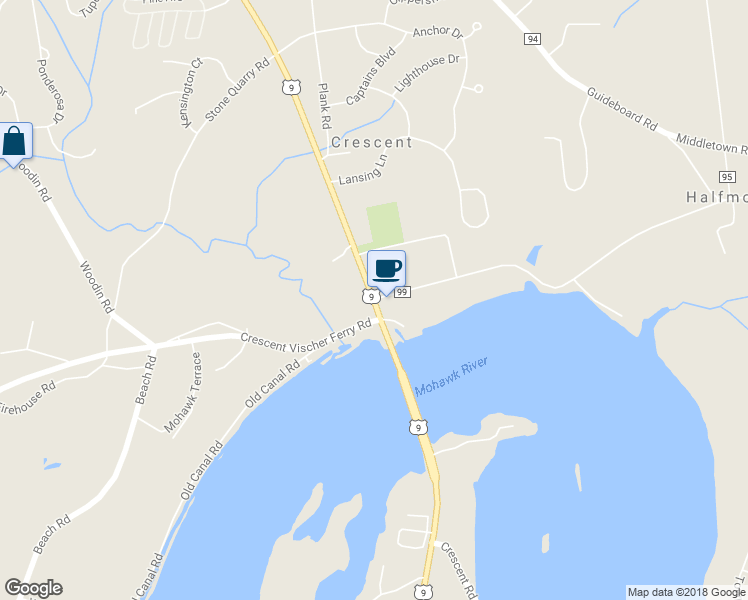 map of restaurants, bars, coffee shops, grocery stores, and more near 1403 U.S. 9 in Saratoga County