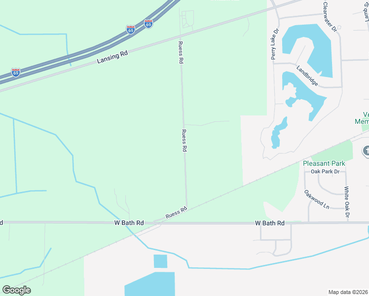 map of restaurants, bars, coffee shops, grocery stores, and more near 11585 Ruess Road in Perry