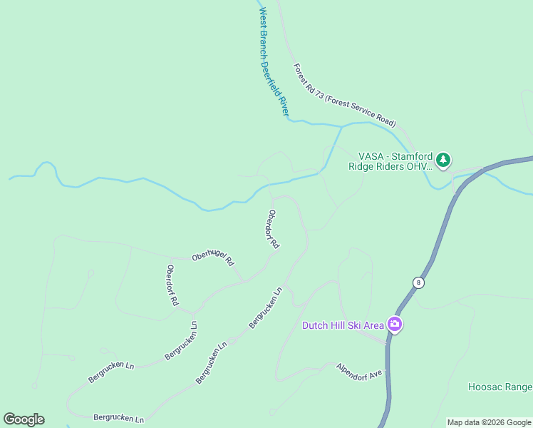 map of restaurants, bars, coffee shops, grocery stores, and more near 516 Oberdorf Road in Readsboro