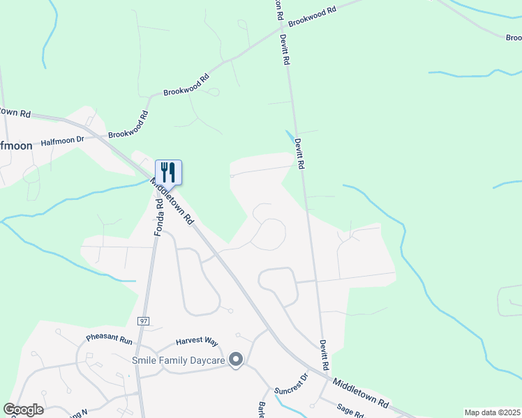 map of restaurants, bars, coffee shops, grocery stores, and more near 13 15 17 Birch Glen Drive in Waterford