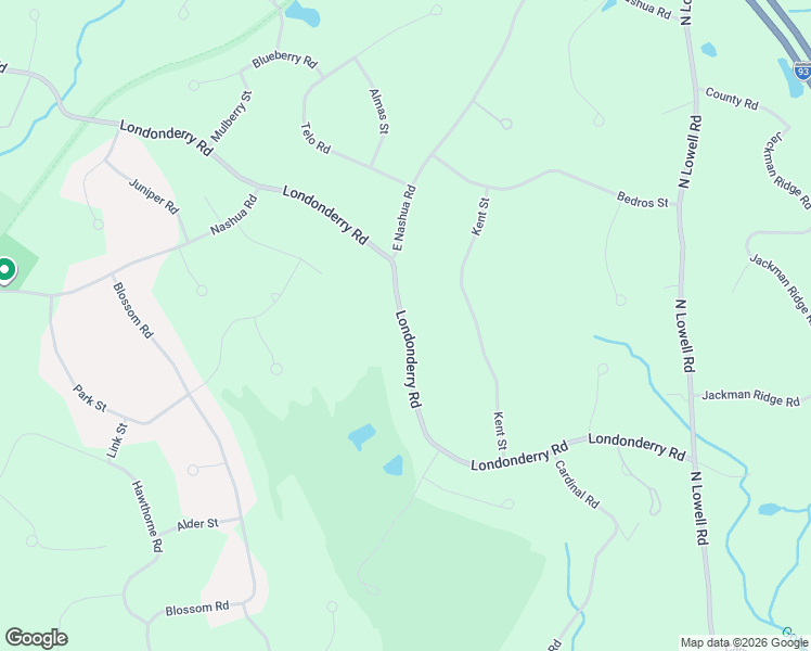 map of restaurants, bars, coffee shops, grocery stores, and more near 46 Londonderry Road in Windham