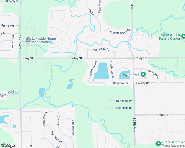 map of restaurants, bars, coffee shops, grocery stores, and more near 3111 Regency Parkway in Holland