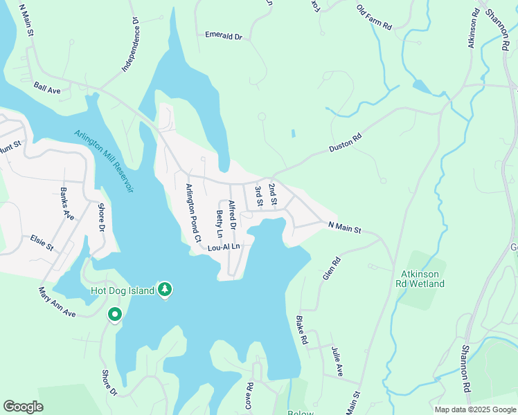 map of restaurants, bars, coffee shops, grocery stores, and more near 30 Sandy Beach Road in Salem