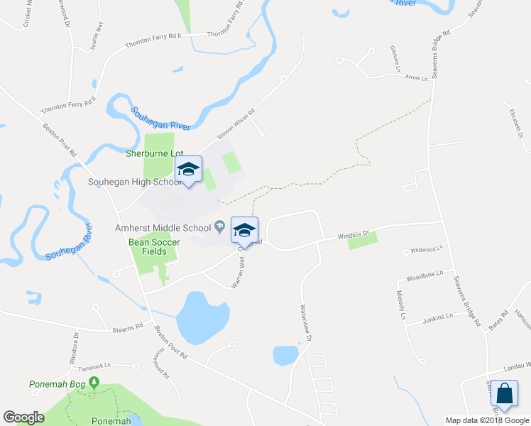 map of restaurants, bars, coffee shops, grocery stores, and more near 24 Cross Road in Amherst