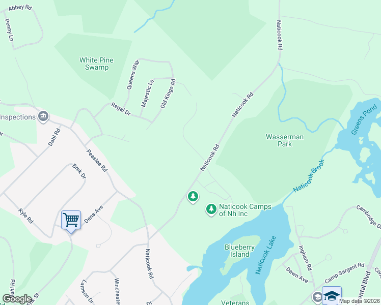 map of restaurants, bars, coffee shops, grocery stores, and more near 2 Wasserman Heights in Merrimack