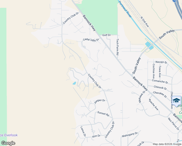 map of restaurants, bars, coffee shops, grocery stores, and more near 4210 Johnny Creek Road in Pocatello