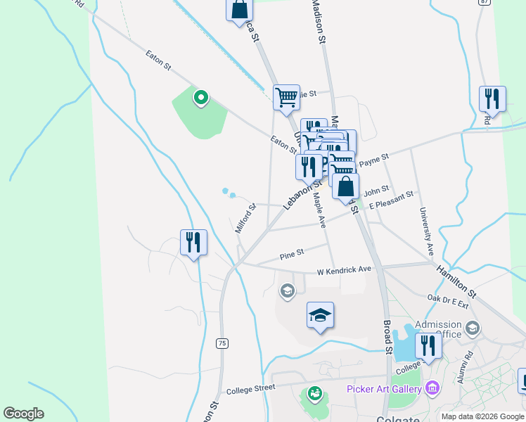 map of restaurants, bars, coffee shops, grocery stores, and more near 10 Montgomery Street in Hamilton