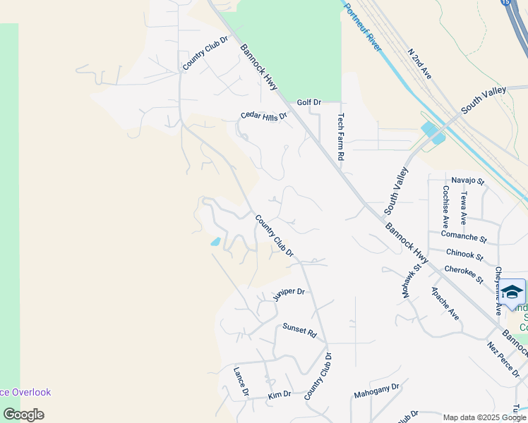 map of restaurants, bars, coffee shops, grocery stores, and more near 4210 Johnny Creek Road in Pocatello
