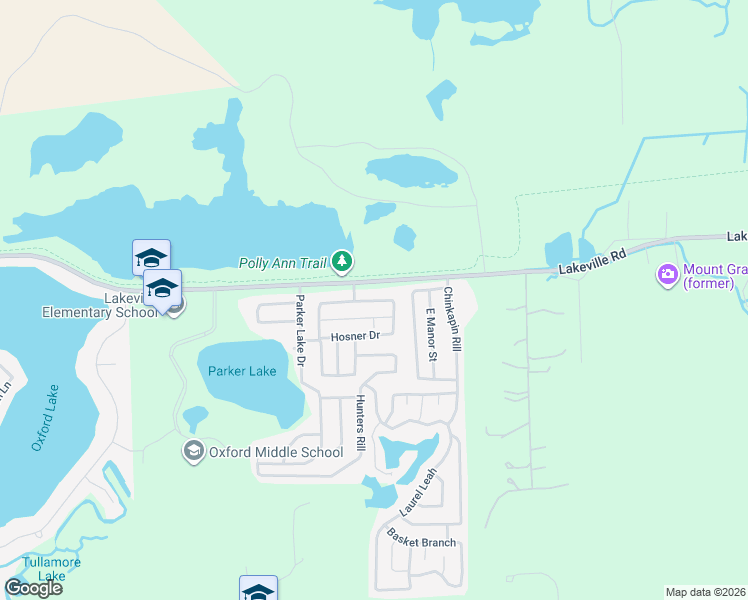 map of restaurants, bars, coffee shops, grocery stores, and more near 58 Dunlap Circle in Oxford Charter Township