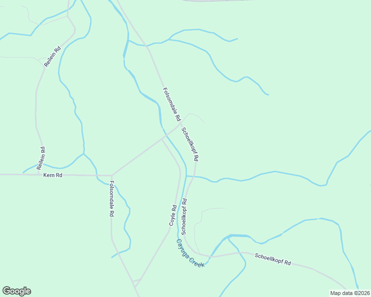 map of restaurants, bars, coffee shops, grocery stores, and more near 568 Schoellkopf Road in Cowlesville