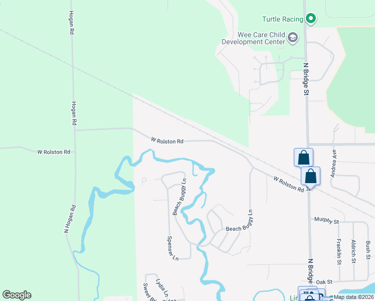 map of restaurants, bars, coffee shops, grocery stores, and more near 1559 W Rolston Rd in Linden