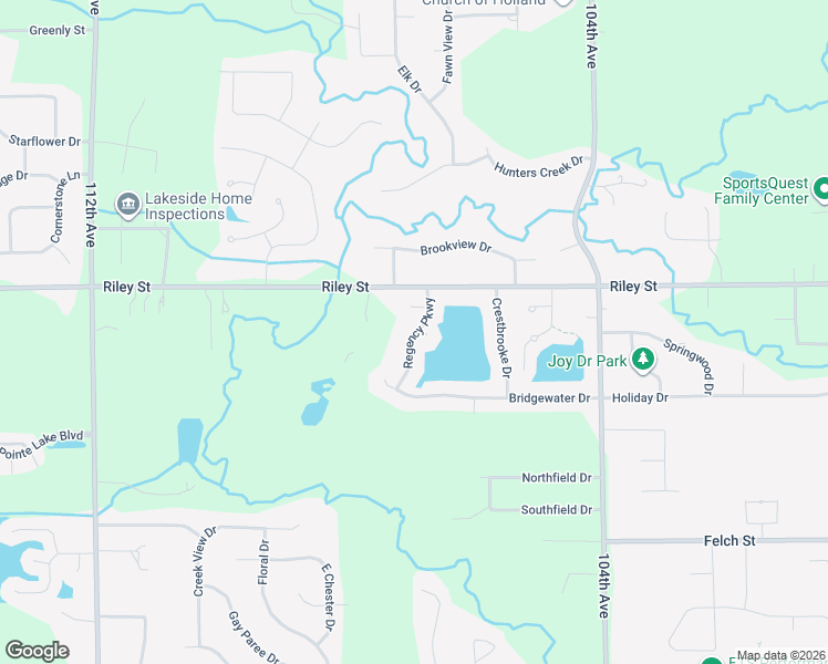 map of restaurants, bars, coffee shops, grocery stores, and more near 3111 Regency Parkway in Holland
