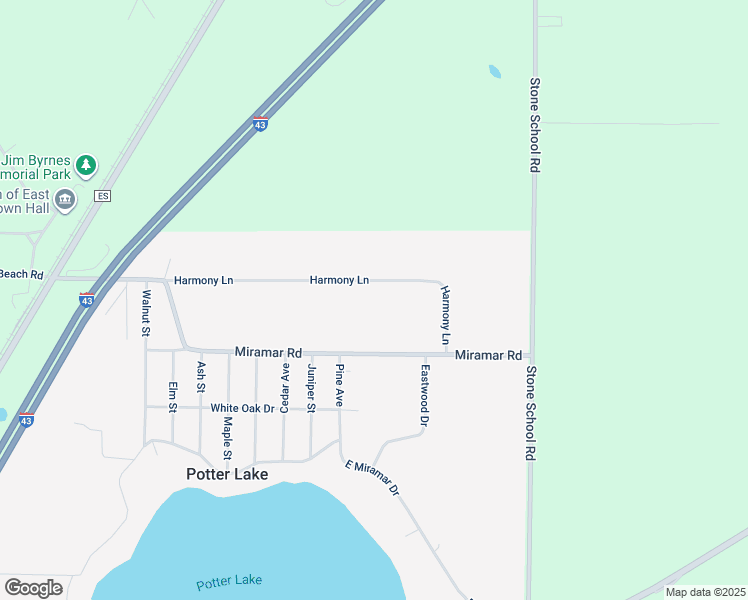 map of restaurants, bars, coffee shops, grocery stores, and more near W801 Harmony Lane in East Troy