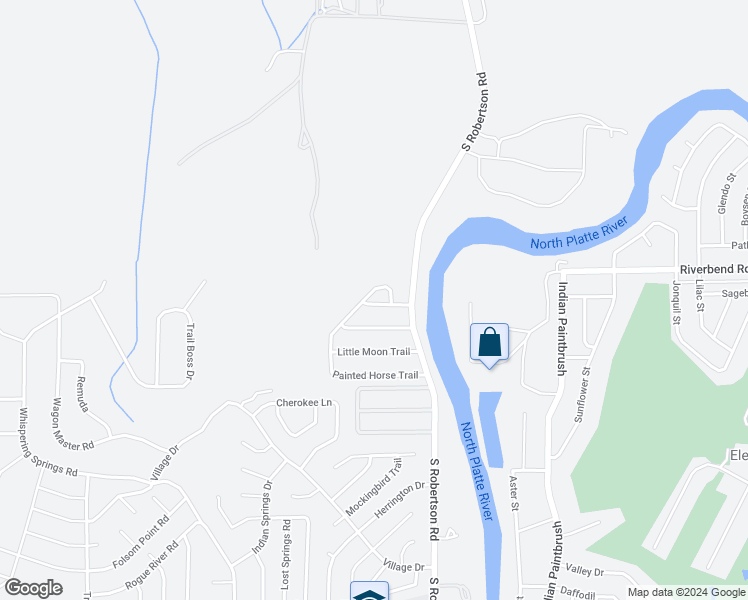 map of restaurants, bars, coffee shops, grocery stores, and more near 6392 Squash Blossom Road in Casper