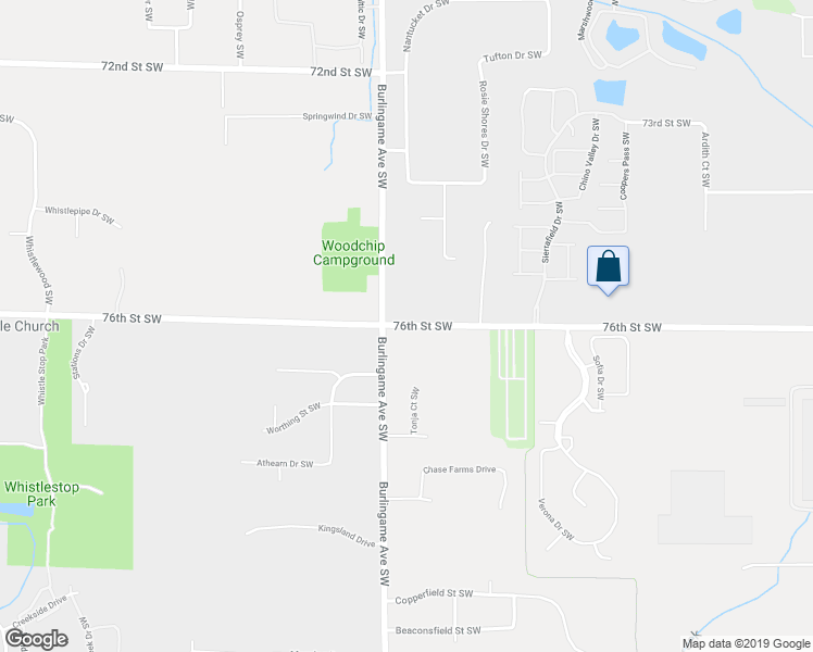 map of restaurants, bars, coffee shops, grocery stores, and more near 1580 76th Street Southwest in Byron Center