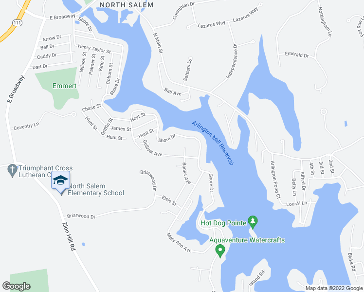 map of restaurants, bars, coffee shops, grocery stores, and more near 5 Reid Avenue in Salem