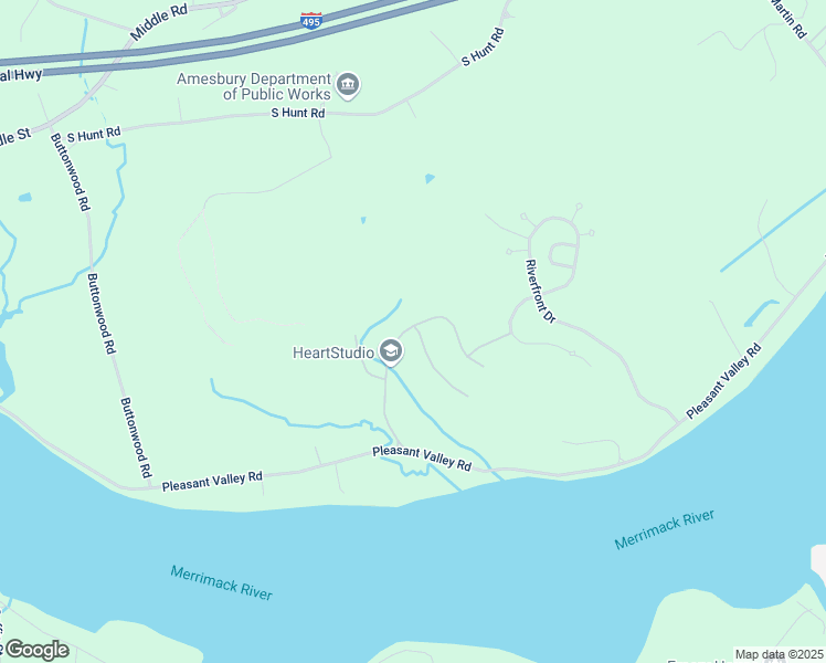 map of restaurants, bars, coffee shops, grocery stores, and more near 73 Bartletts Reach in Amesbury