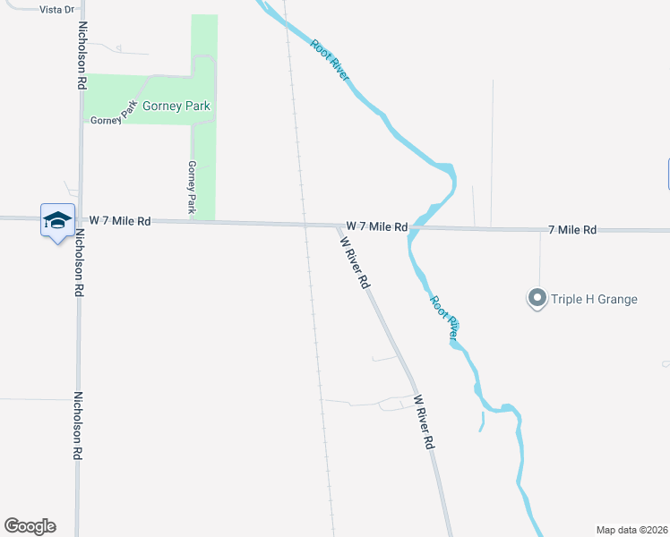 map of restaurants, bars, coffee shops, grocery stores, and more near 7840 West River Road in Caledonia