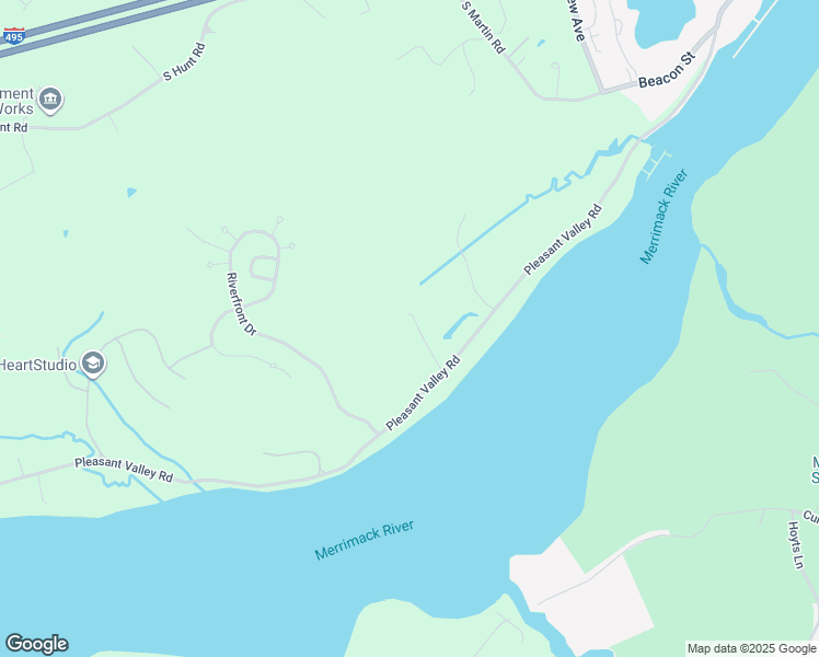 map of restaurants, bars, coffee shops, grocery stores, and more near 1-99 Amesbury Landing in Amesbury