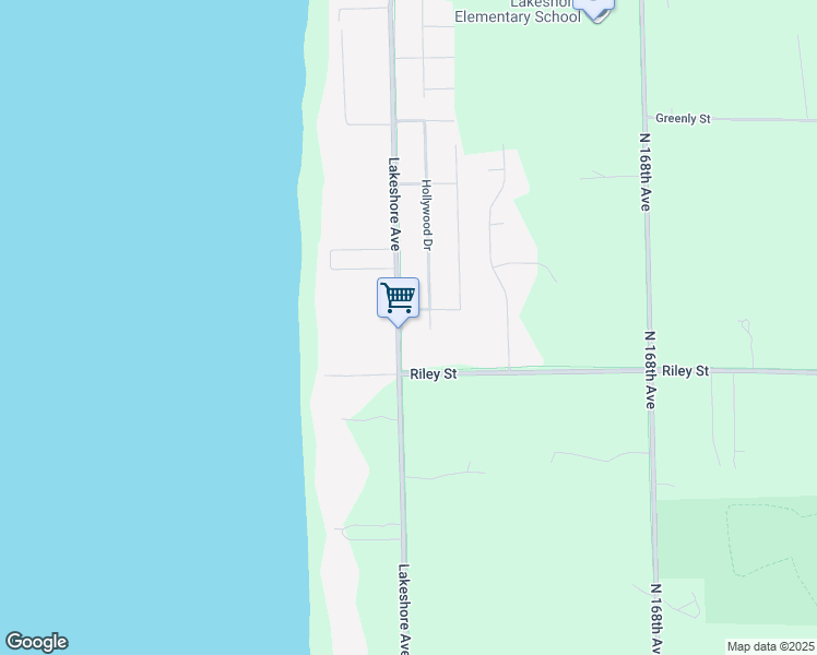 map of restaurants, bars, coffee shops, grocery stores, and more near 3284 Lakeshore Drive in Holland