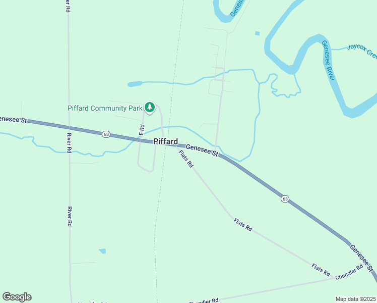 map of restaurants, bars, coffee shops, grocery stores, and more near 3259 Flats Road in Piffard