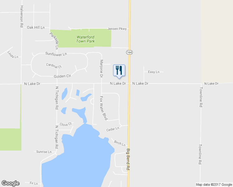 map of restaurants, bars, coffee shops, grocery stores, and more near 7731 Greenhaven Terrace in Waterford