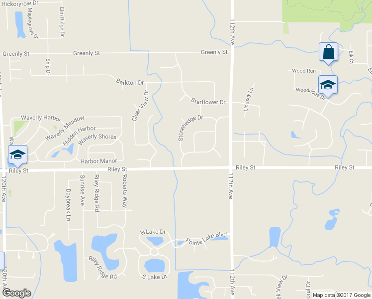 map of restaurants, bars, coffee shops, grocery stores, and more near 3237 Cornerstone Lane in Holland