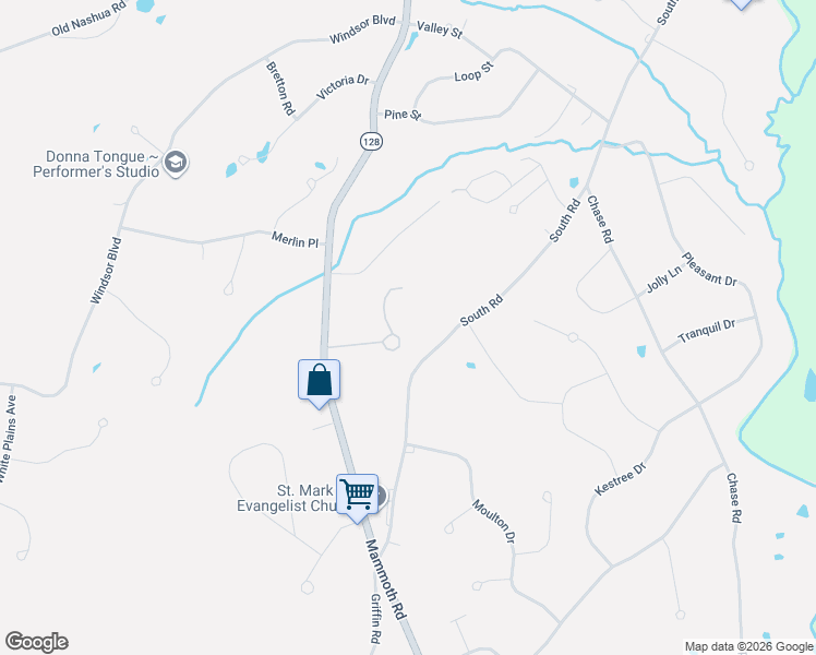 map of restaurants, bars, coffee shops, grocery stores, and more near 16 Olde Country Village Road in Londonderry