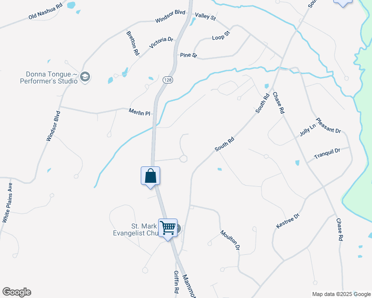map of restaurants, bars, coffee shops, grocery stores, and more near 16 Olde Country Village Road in Londonderry