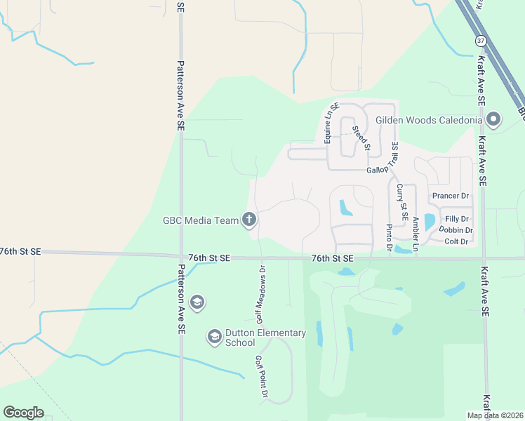 map of restaurants, bars, coffee shops, grocery stores, and more near 5095 76th Street Southeast in Caledonia
