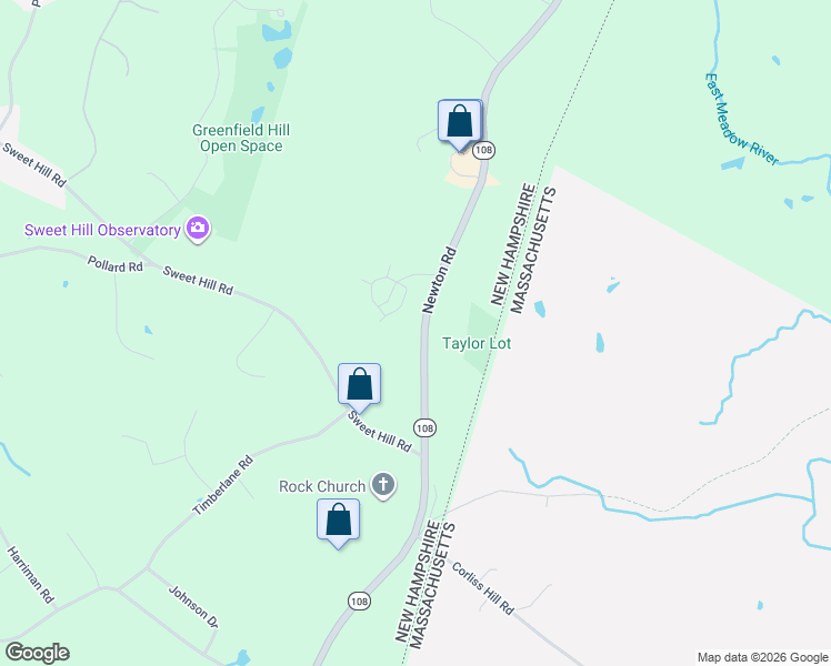 map of restaurants, bars, coffee shops, grocery stores, and more near 106 New Hampshire 108 in Plaistow
