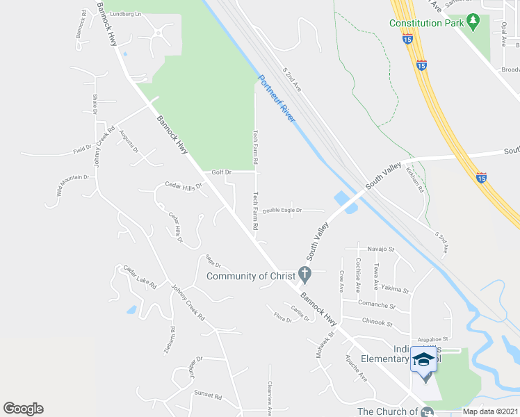 map of restaurants, bars, coffee shops, grocery stores, and more near 700 Double Eagle Drive in Pocatello