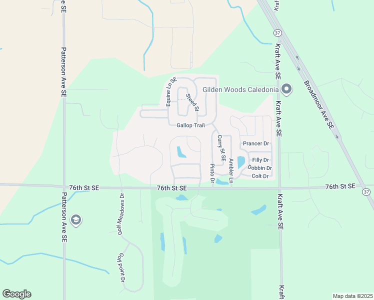 map of restaurants, bars, coffee shops, grocery stores, and more near 5277 Swanwood Street Southeast in Caledonia