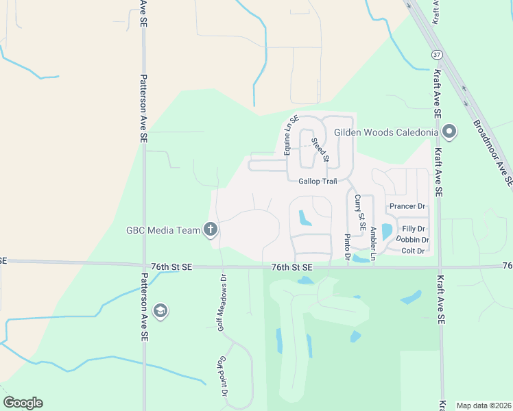 map of restaurants, bars, coffee shops, grocery stores, and more near 5131 North Morgan Lane Southeast in Caledonia