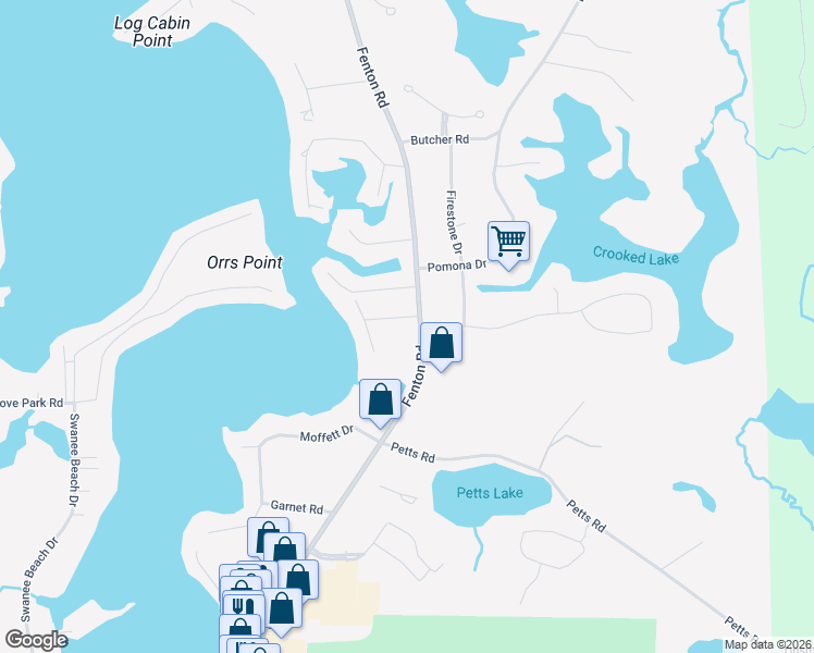 map of restaurants, bars, coffee shops, grocery stores, and more near 13504 Fenton Road in Fenton