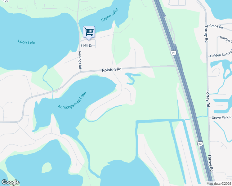 map of restaurants, bars, coffee shops, grocery stores, and more near 13442 South Horrell Road in Fenton