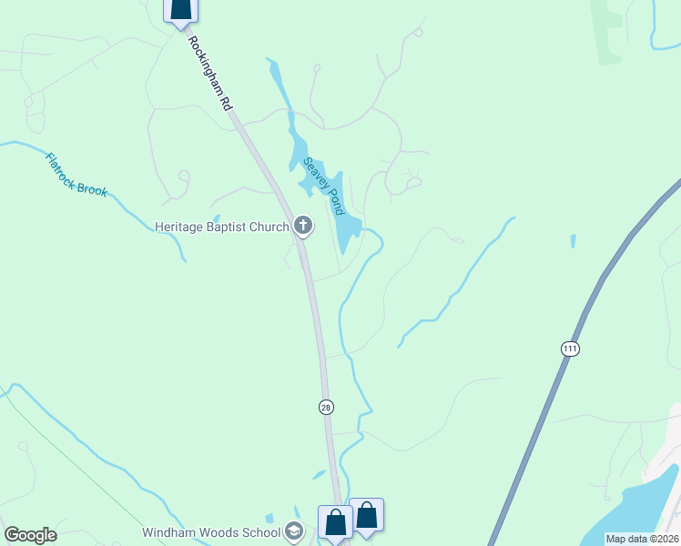 map of restaurants, bars, coffee shops, grocery stores, and more near 70 Seavey Road in Windham
