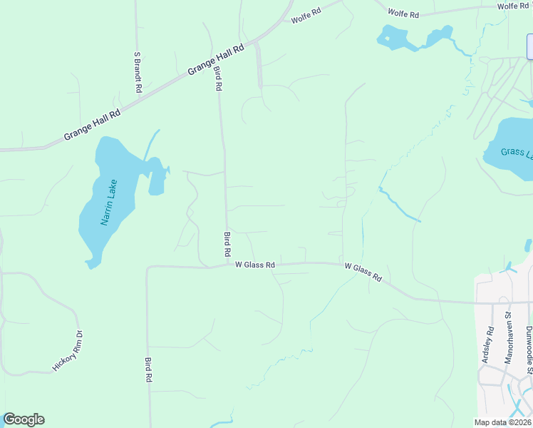 map of restaurants, bars, coffee shops, grocery stores, and more near 1211 Bird Road in Oakland County