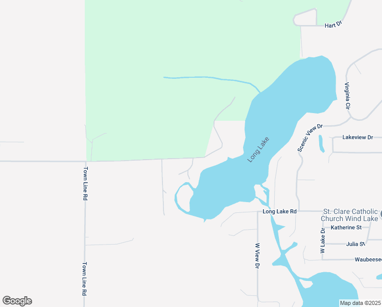 map of restaurants, bars, coffee shops, grocery stores, and more near 27501 North Lake Drive in Waterford