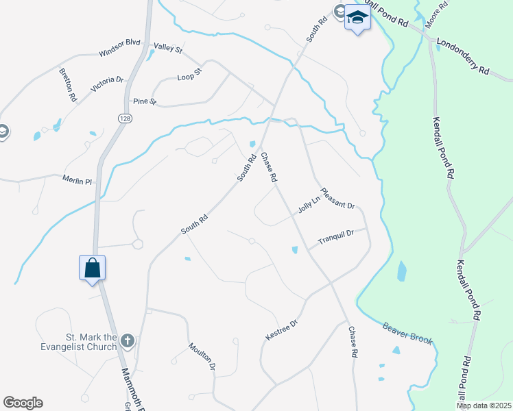 map of restaurants, bars, coffee shops, grocery stores, and more near 10 Estey Drive in Londonderry