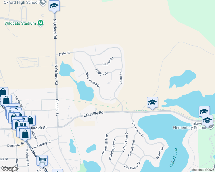 map of restaurants, bars, coffee shops, grocery stores, and more near 136 Beaumont Court in Oakland County